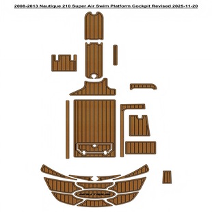 2008-2013 Nautique 210 Super Air��ͧ����EVA��ľ�ذ偆�R�d��