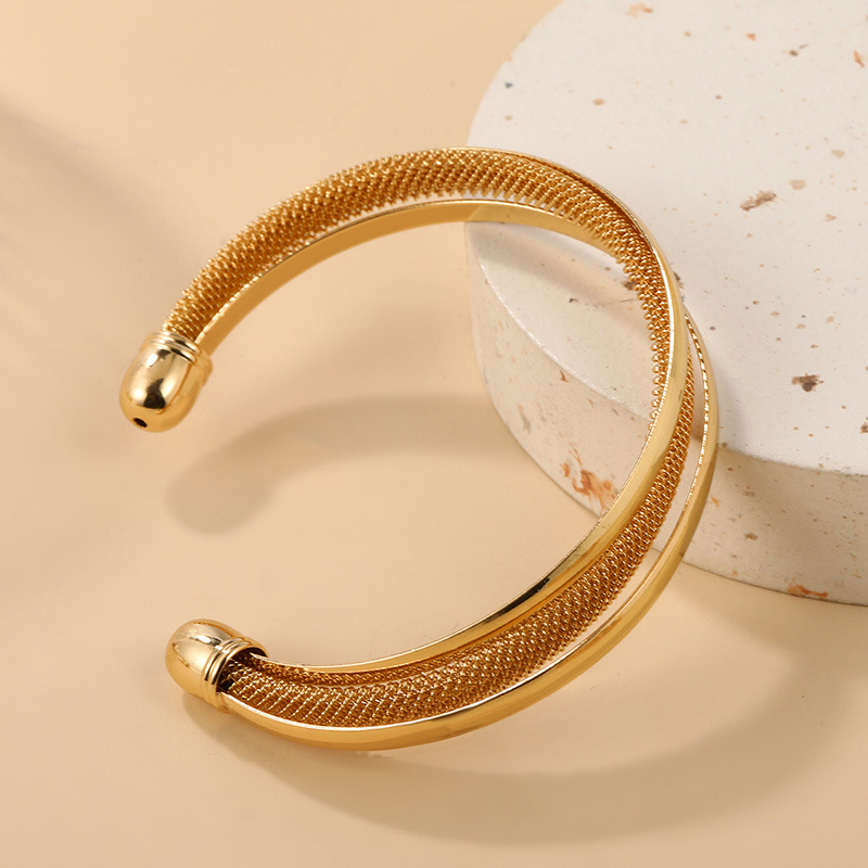 Simple Style Geometric Alloy Plating Womenu0027S Bangle