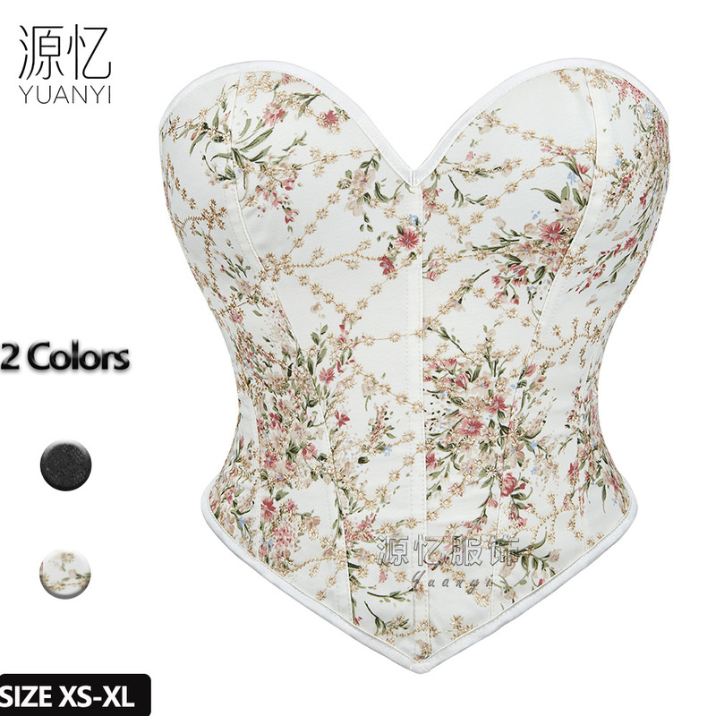 Tight Fishbone Corset Palace Vintage Embroidered Bone Dress Wedding Dress Tunic Body Shaping Short Cross-border Corset Tight Fishbone Corset Palace Vintage Embroidered Bone Dress Wedding Dress Tunic Body Shaping Short Cross-border Corset