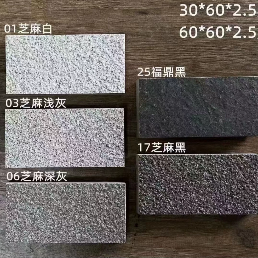 Кунжутно-пепел каменная плитка кунжутная белая обжигая доска PC кирпичная имитация каменной плитки экологическая плитка