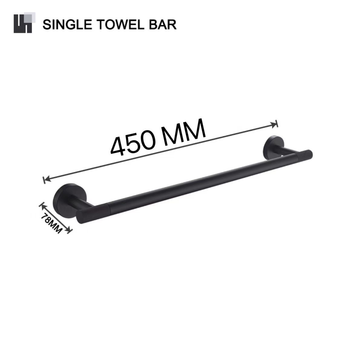 Toallero de baño de acero inoxidable negro mate transfronterizo Toalla de toalla Soporte de toalla de papel Gancho de ropa Baño de hotel Colgante de sala de moleteado de latón