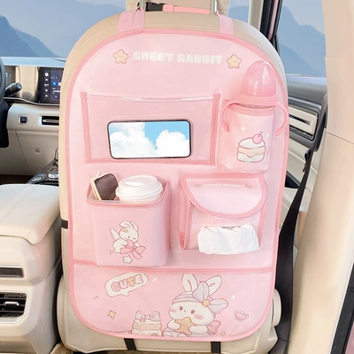 Rear Tissue Box Trash Can – Car storage bag/box - rabbit-storage-anti-kick-pad-long-style-free-waterproof-inner-bucket