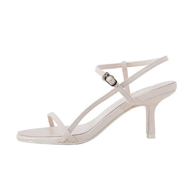 화이트【힐 높이 6.5cm 】