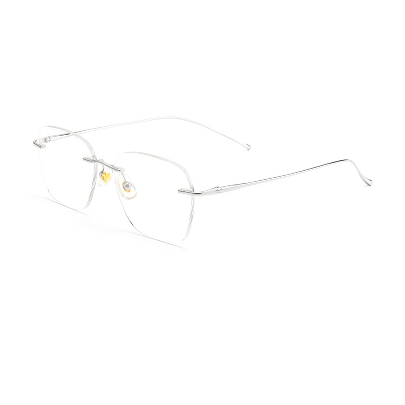 Baishifen's new 8978WK ultra light pure titanium frameless anti blue light glasses are elegant, handsome, and versatile for both men and women