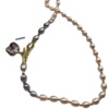 Necklace from pearl, advanced chain for key bag , pendant, high-quality style