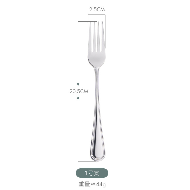 Vajilla occidental de acero inoxidable 1010 sola línea restaurante del hotel engrosada carne tenedor cuchara traje transfronterizo al por mayor tenedor cuchillo