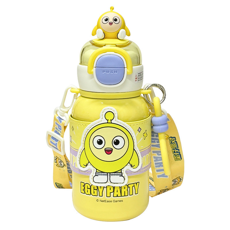 本物のエッグマンパーティーダブルドリンクカップセット魔法瓶カップ 510 ミリリットル女子学生学校ポータブルかわいい魔法瓶カップ水カップ|undefined