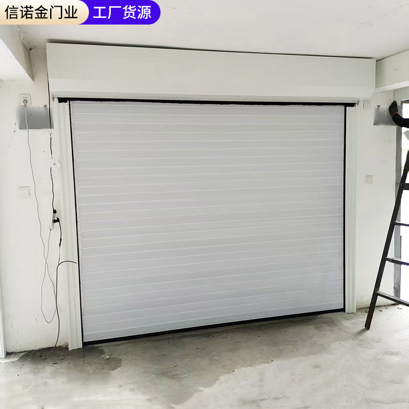 青岛设计别墅防盗豪华型铝合金卷闸门商用商铺自动卷帘门全套安装