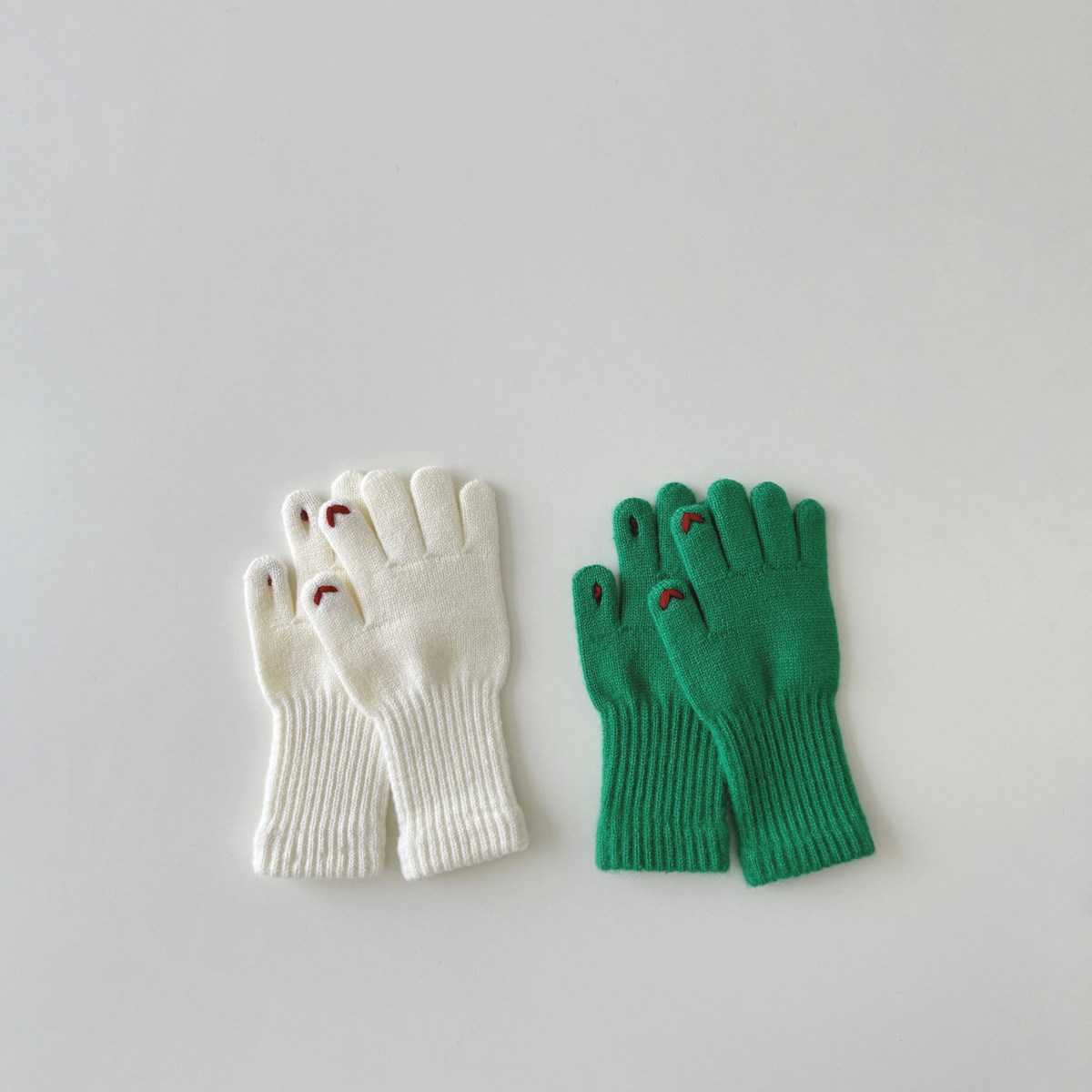 Guanti per bambini Love embroidery Guanti per bambini senza dita con touch screen per studenti_voghion.com