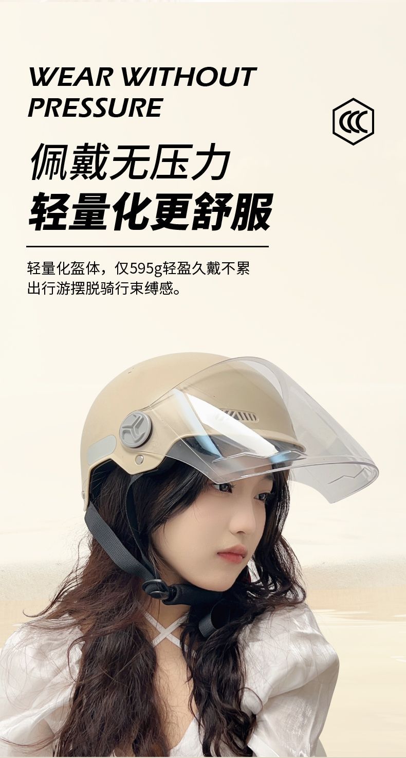 Extra Large 3C Certified Helmet for Men with Large Head Circumference, Electric Motorcycle Half Helmet for Women, 5XL Plus Size, 70 Head Circumference, Sun Protection