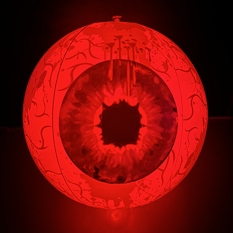 亚马逊新品万圣节充气发光眼球万圣节发光眼球灯大眼睛充气球装饰