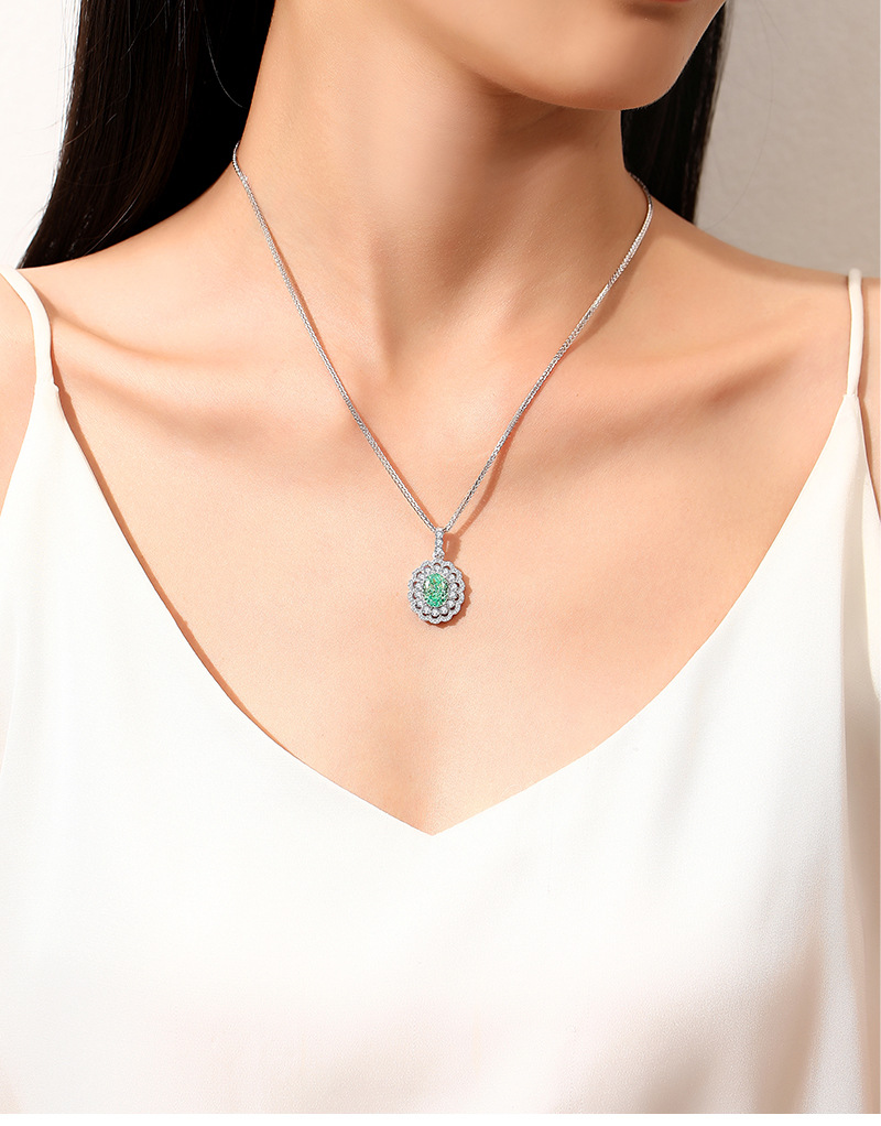 925 Sterling Silver Pendant Material Zircon, High Carbon Diamond Inlay Material Pendant Necklace Classification 925 sterling silver Chain Material 1 Piece 925 Sterling Silver Geometric Zircon High Carbon Diamond 925 Sterling Silver Cable Chain Pendant Necklace