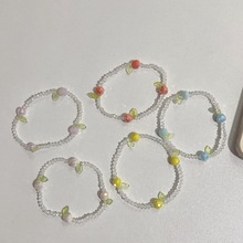 韓版新款氣質水晶櫻桃手鏈 彩色手鏈女ins小眾設計感串珠水晶手串