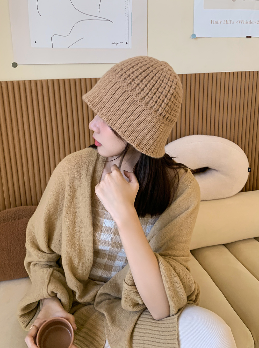 盆帽水桶帽模特图