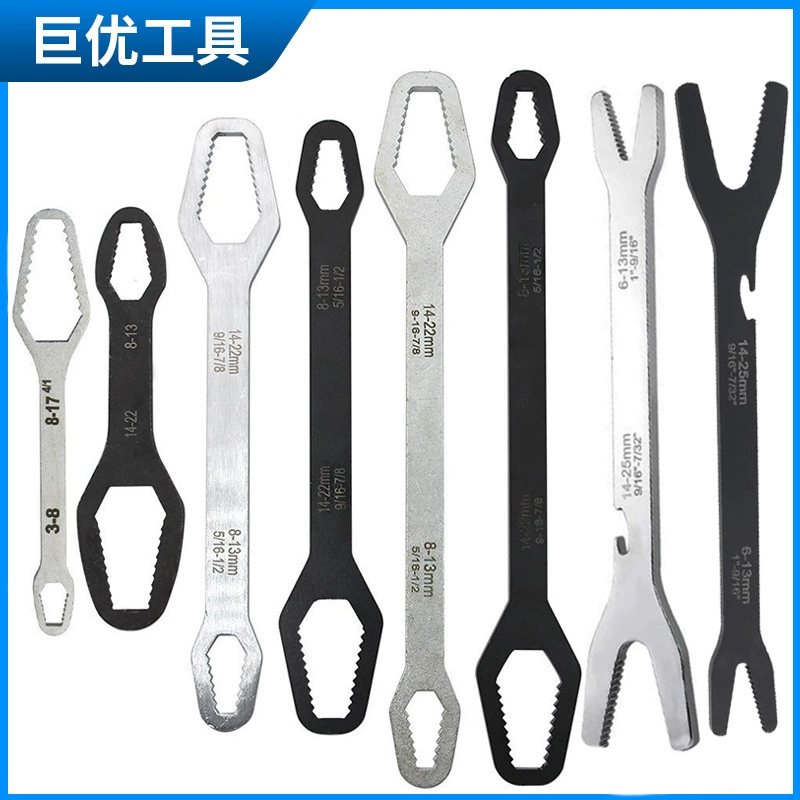 Многофункциональный самозатягивающий гаечный ключ 8-22 мм сливовый гаечный ключ Y-образный шестигранный двухголовый рулок с различными диаметрами