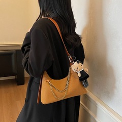 秋冬时尚链条小包包女2025新款简约腋下通勤包麂皮绒单肩斜挎包