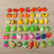 15个/包卡通创意蔬菜水果混款树脂吊坠饰品配饰DIY挂件坠子配件