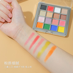 網紅16色魔力漸變美甲粉固態眼影盤極光鏡面閃粉一摸漸變批發