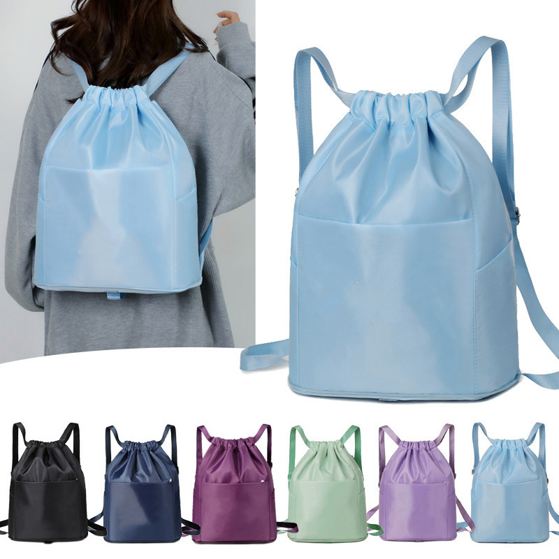 Lightweight Backpack Waterproof Drawstring Pocket Men's and Women's Sports Fitness Training Storage Bag Basketball Bag Nylon Backpack Lightweight Backpack Waterproof Drawstring Pocket Men's and Women's Sports Fitness Training Storage Bag Basketball Bag Nylon Backpack