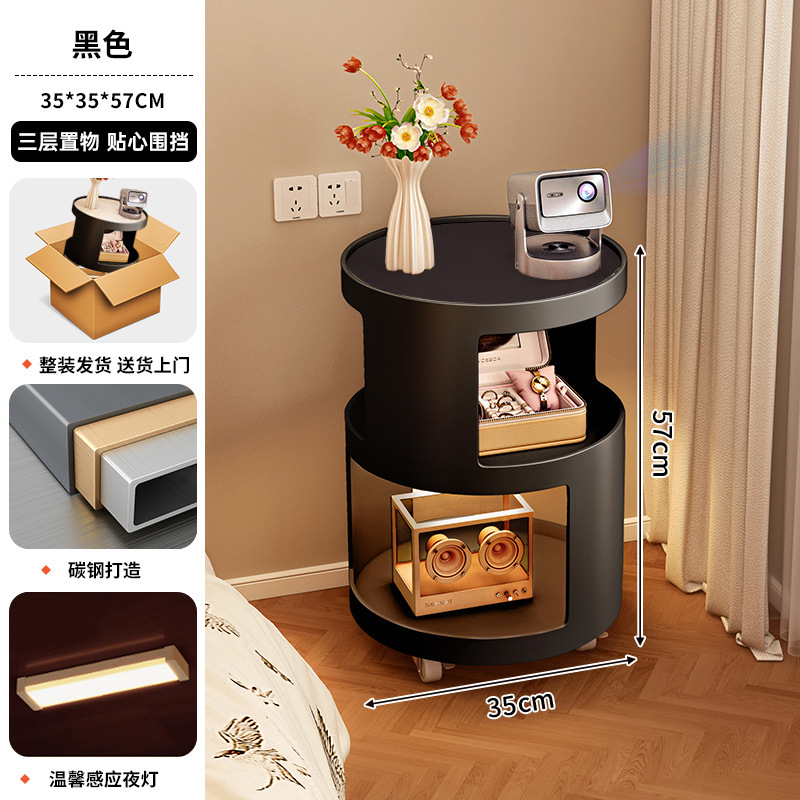 Taberna de cama dormitorio doméstico 2025 nuevo reemplazo pequeño metal forjado sofá borde varios estantes