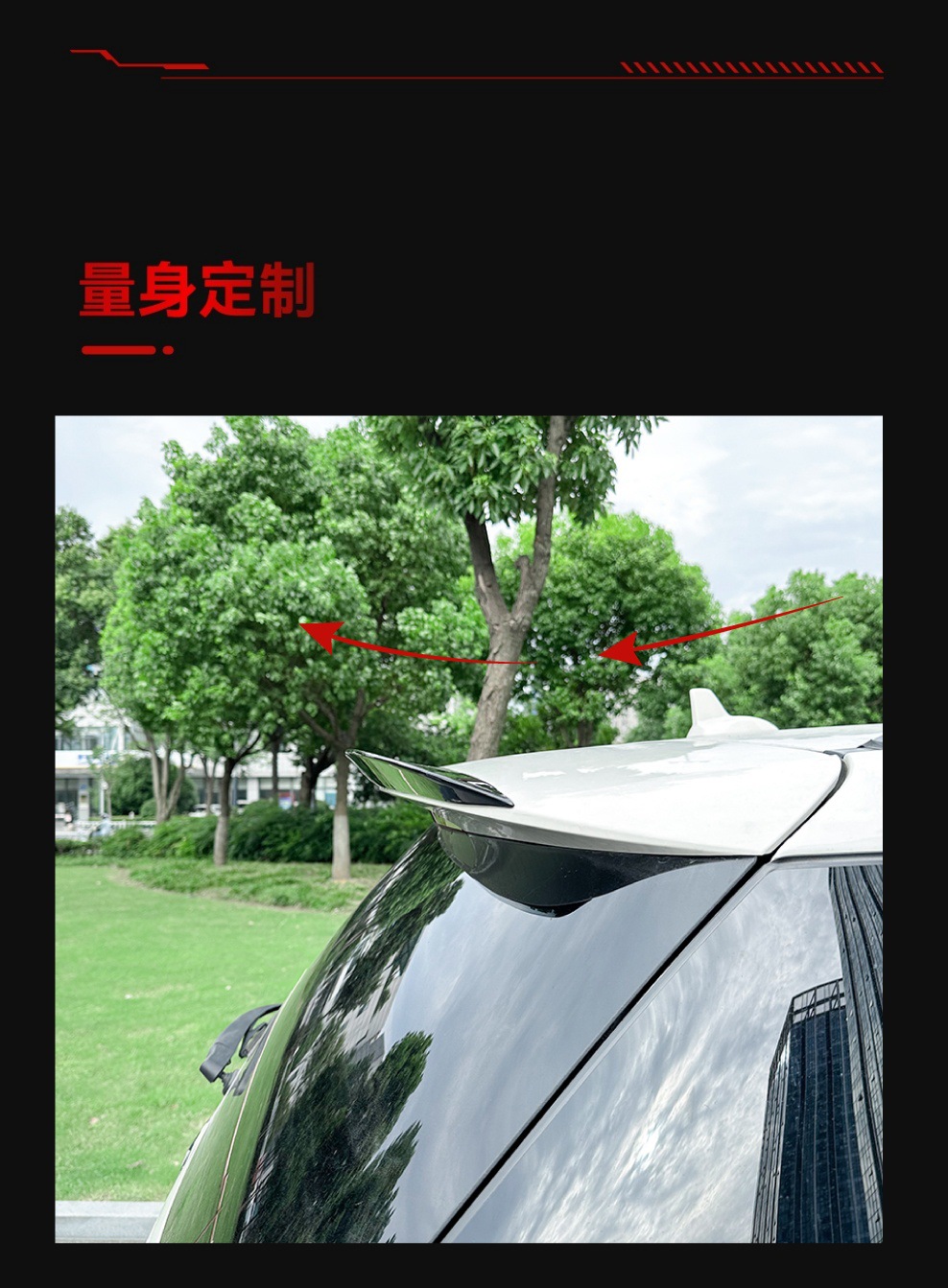 Applicable to 2012-2018 Mercedes-Benz ML-class gle-class w166 amg top wing tail fixed wing cross-border modification parts