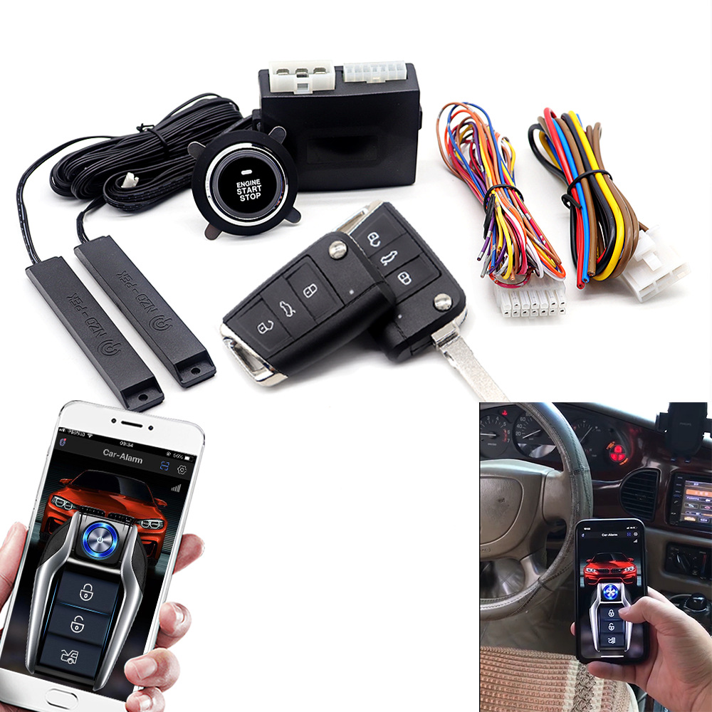 [Exclusively For Foreign Trade]Car Alarm One-touch Start Remote Start Keyless Entry System Mobile Car Control