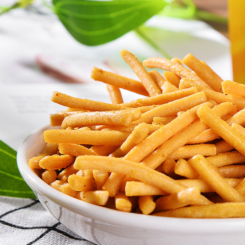 VFOODS MIX Crispy Strips Spicy Chicken Flavor Shrimp Strips Thailand Import Office Nostalgic Leisure Children Puff Snacks