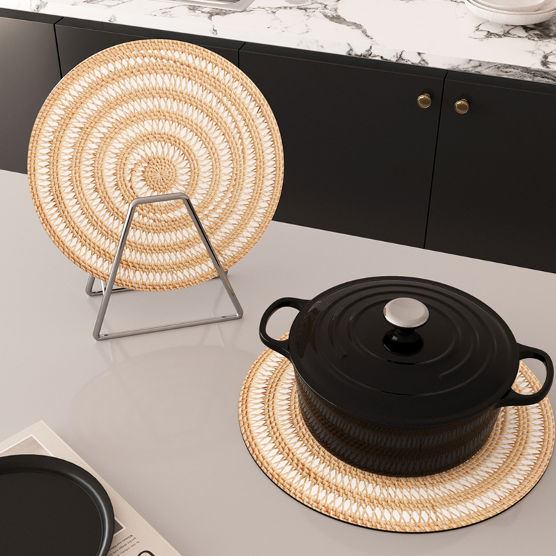 almohadilla de platos de comedor de alta resistencia al cojín de aislamiento térmico almohadilla de taza absorción de agua resistente a altas temperaturas almohadilla de platos domésticos almohadilla de mesa de comedor libre de lavado