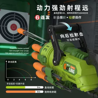 热销夜市摆摊大容量手动连发仿真枪户外对战加特林玩具枪玩具批发