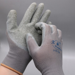 13 Latex wrinkle gloves labor protection gloves non-slip wear-resistant dipped labor protection gloves manufacturers wholesale