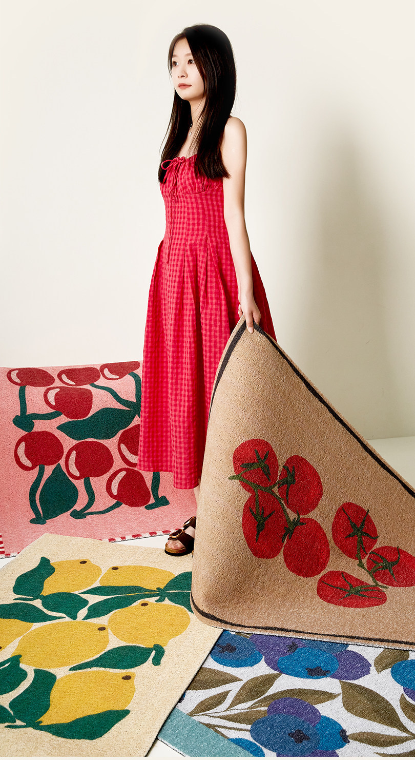 Entrance door mat with a light luxury and high-end feel, vintage style, dirt-resistant, non-slip, washable PVC loop mat for the foyer entrance