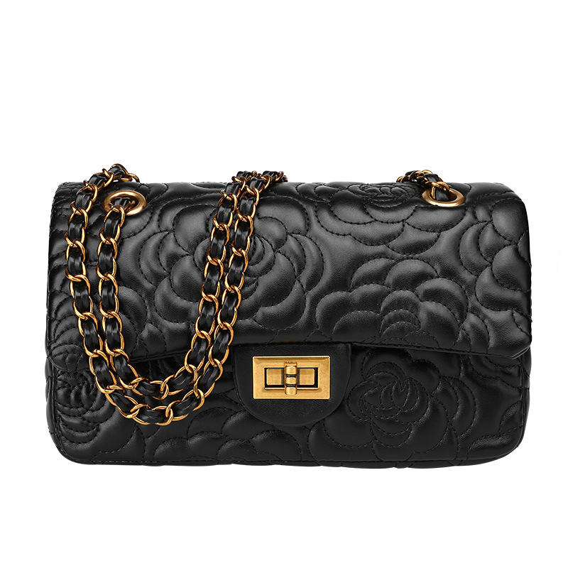 Camelia da donna, nuovo modello 2026, borsa a catena elegante e alla moda, borsa a tracolla e a spalla._voghion.com