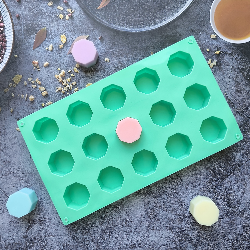 15 líneas 8 lados 72 columnar pastel de chocolate molde de silicona DIY pudín dulces herramientas de cocina para hornear