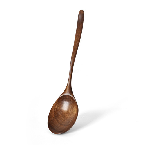 Nanmu spoon Internet celebrity Japanese spoon rice spoon portable tableware long handle bar spoon restaurant public spoon