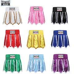 新作ボクシングパンツ、リボンタイボクシングショーツ、競技トレーニングキックボクシングパンツ、総合格闘技パンツ