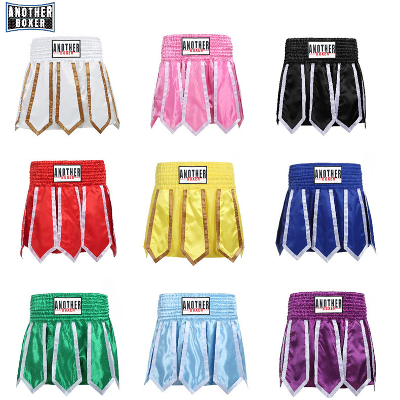 New Boxing Pants with Ribbons, Muay Thai Shorts, Competition Training Kickboxing Sanda Pants, Mixed Martial Arts Fighting Pants