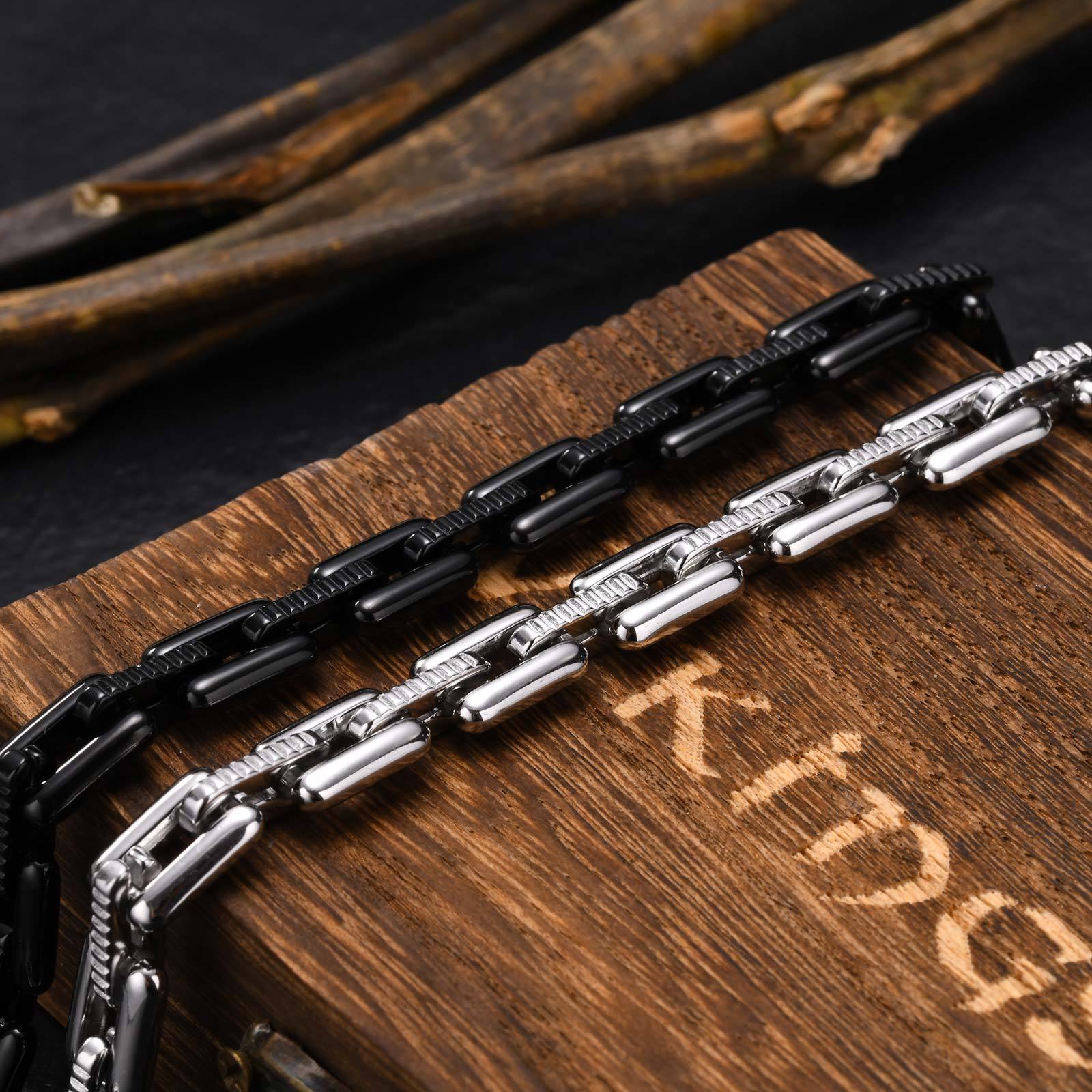 33g Weight Bracelets Classification Stainless Steel Chain Material 1 Piece Quantity Daily Occasion Stainless Steel Material Solid Color Pattern All Seasons Season Men's Gender Polishing Design Casual, Hip-Hop Style Casual Hip-Hop Solid Color Stainless Steel Polishing Men's Bracelets Men's Chain Bracelets 2
