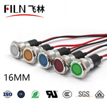 16mmƽͷָ߽ʾLEDСźŵ12V220VֱFL1M-16FW-1