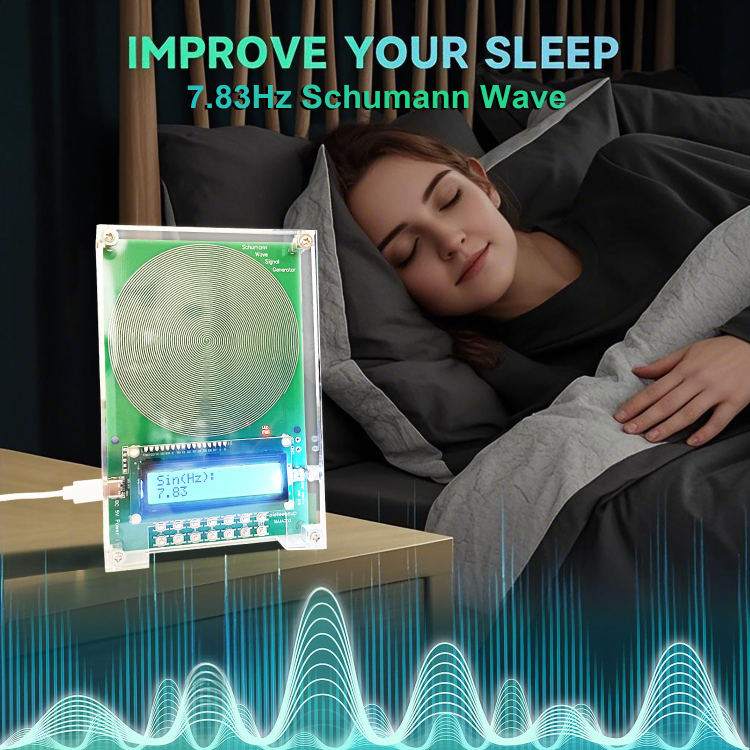 0.01HZ~100KHZ可调舒曼波共振超低频脉冲波发生器音频谐振器
