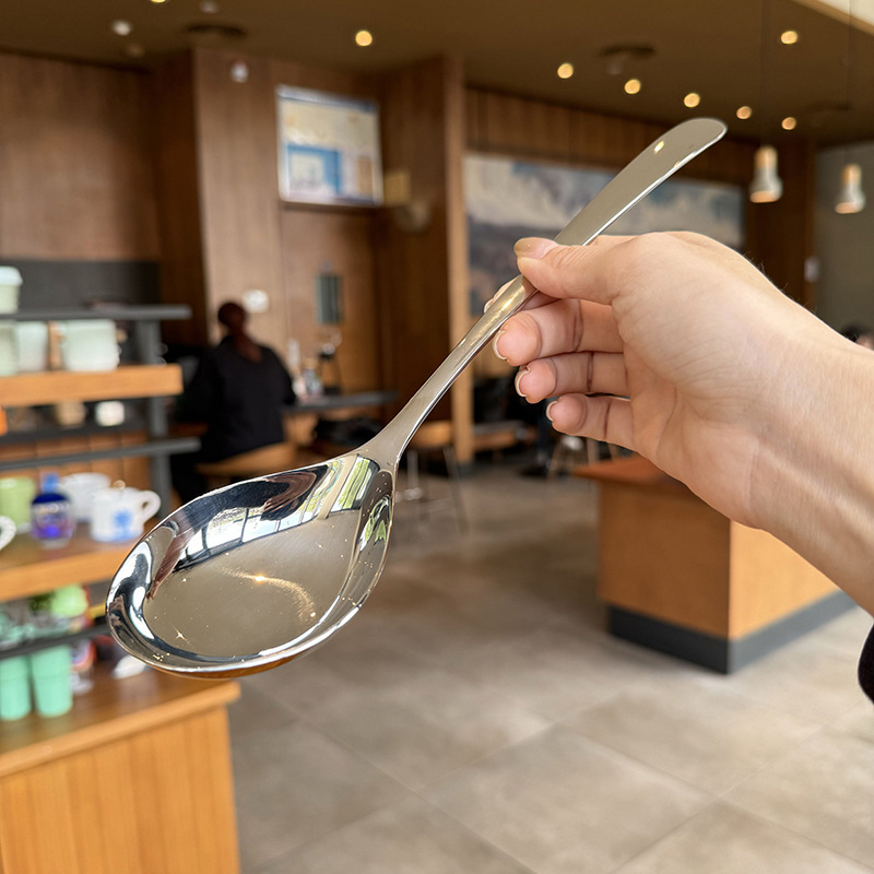 [Productos de alta calidad de Alemania] 316 cucharas de acero inoxidable cucharas de sopa cucharas de beber cucharas de mango largo cucharas grandes cucharas super grandes