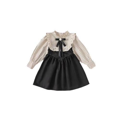 Girls 'preppy dress spring and autumn 2026 new children's autumn style princess dress for girls and babies' long-sleeved dress