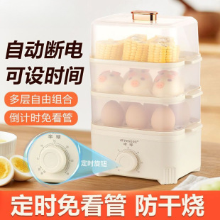 Egg Steamer, Automatic Power-Off, Timed Egg Cooker, Steamer, Household Multi-Functional Breakfast Machine, Egg Steamer