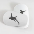 White (S 10cm Long x 6cm Wide) Soccer Shin Guards