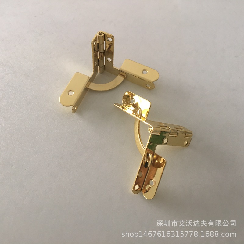 七字合页厂家直销 41*43mm 木盒礼盒支撑合页 首饰盒包装铰链合页