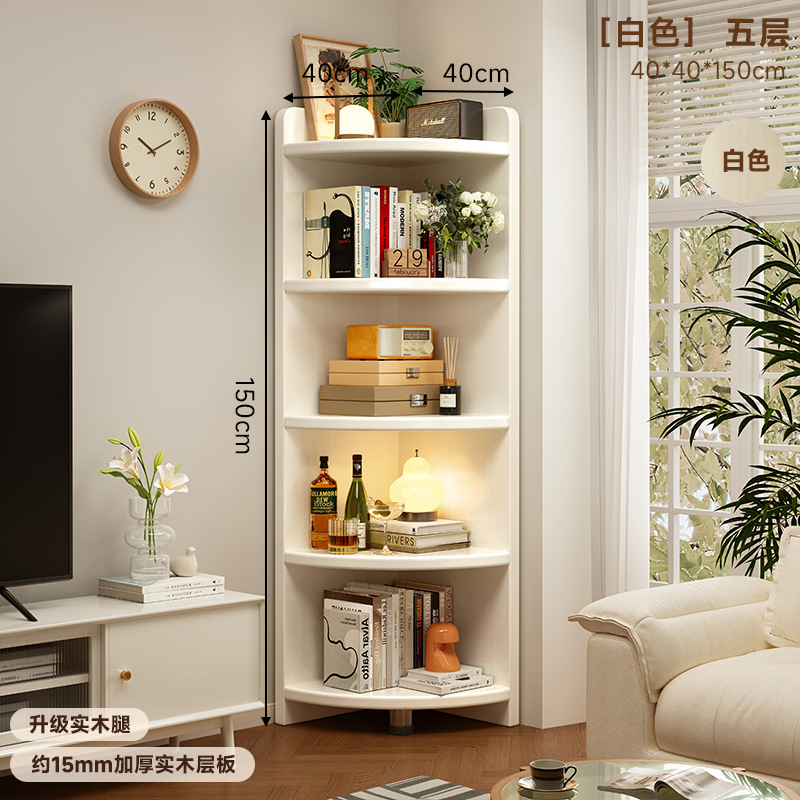 Estante de libros para niños de madera sólida estante de esquina estante de estante de piso bajo armario de almacenamiento armario de almacenamiento simple para estudiantes sin espacio librería