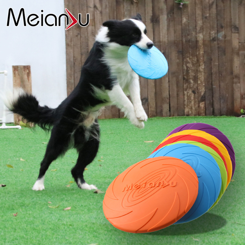 Meianju dog flying pan pet toys interactive toy pet frisset floating water resistance snuffback training cross-border