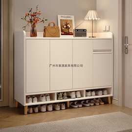 鞋柜家用门口入户门玄关收纳柜一体靠墙2025新款室内实木走廊鞋架