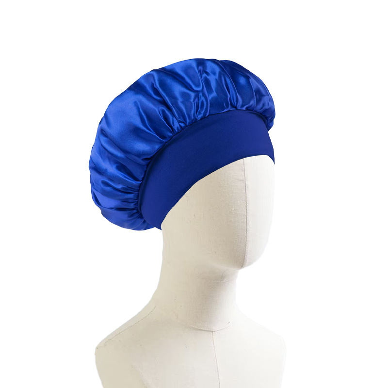 Gorro de Noche de Satén para Mujer con Borde Ancho para Dormir y Cuidado del Cabello image 20