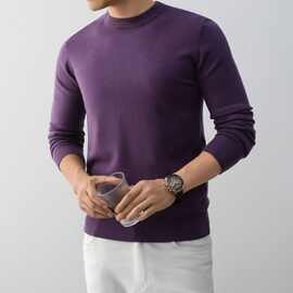 2026秋冬半高领毛衣男加厚保暖内搭打底衫可翻堆领可机洗针织衫