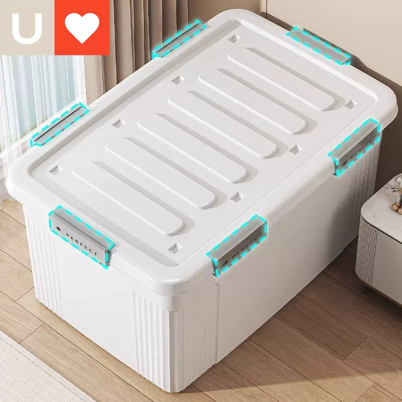 友耐收纳箱衣服整理箱宿舍储物箱衣物棉被搬家打包玩具收纳塑料箱